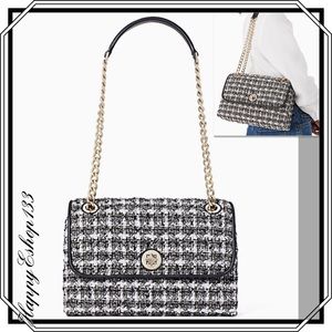 ♠️ kate spade ♠️ Natalia Tweed Medium Flap Shoulder Bag, Black Multi